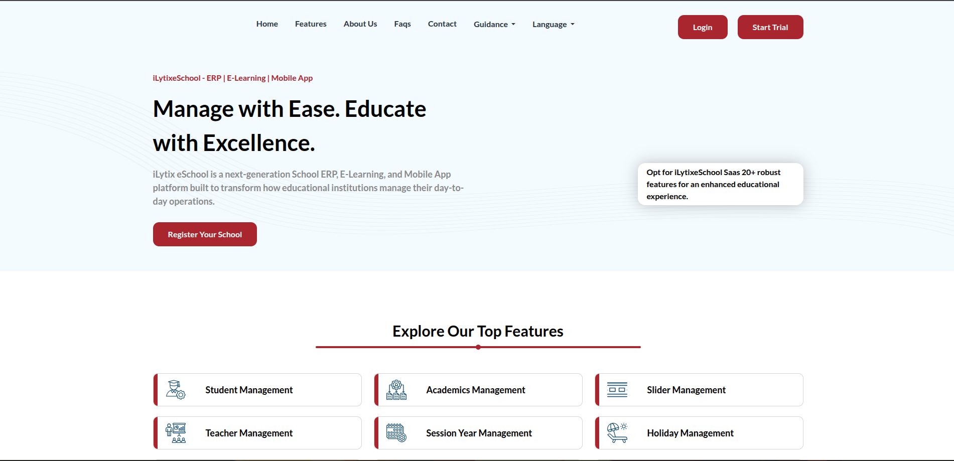iLytix eSchool platform overview